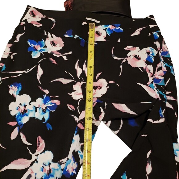 Lane Bryant 14R The Allie Skinny Ankle Pants Black Floral Stretchy - Picture 3 of 8